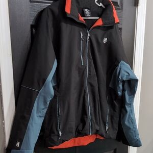 Dare2b Black and Blue Performance Jacket with Red Accents